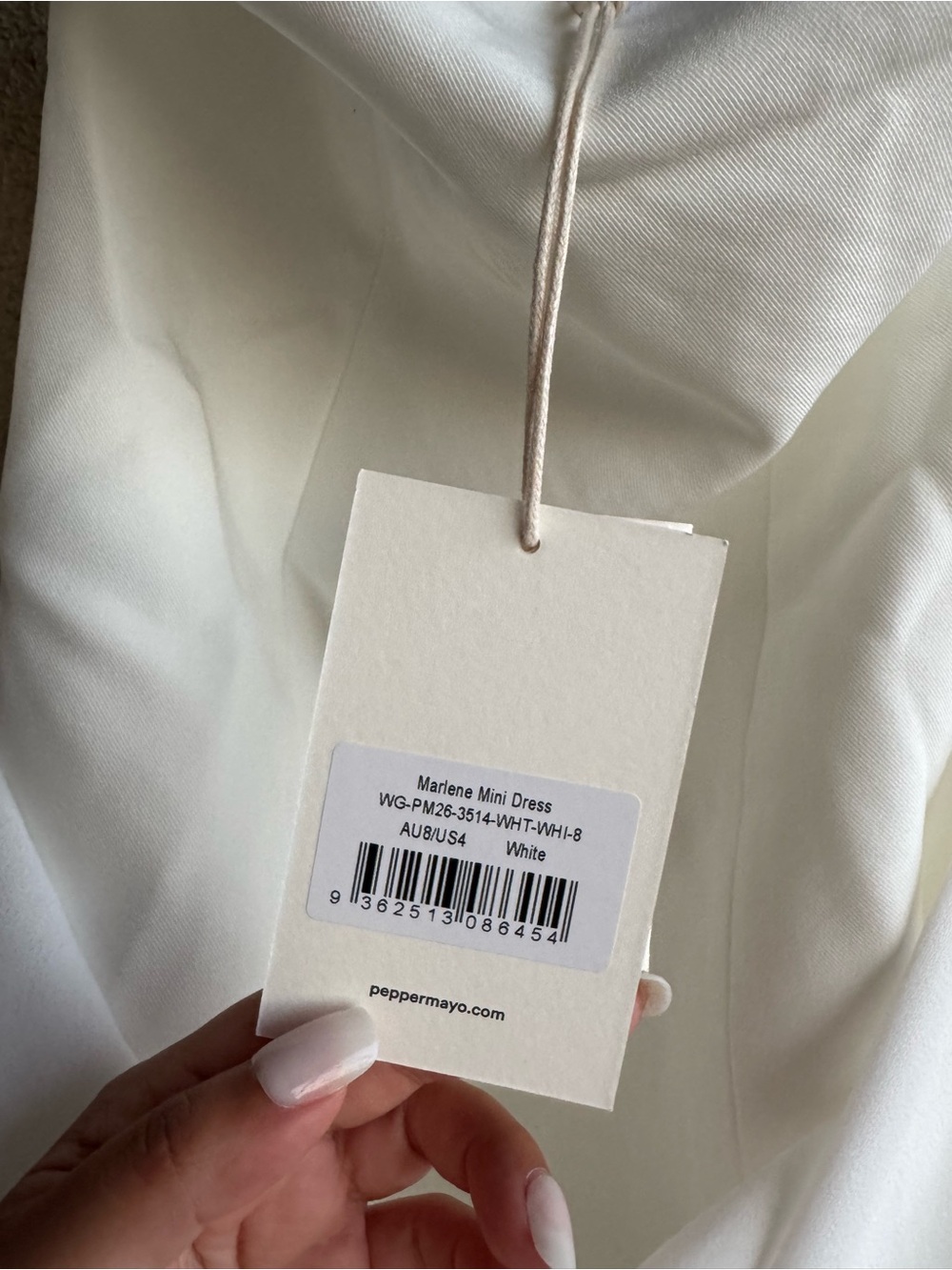 Peppermayo White Off-Shoulder Marlene Mini Dress - Picture 5 of 6